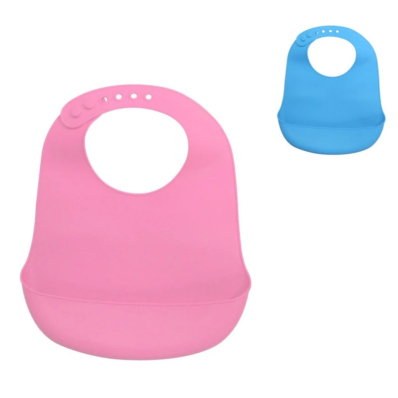Babador Impermeavel De Silicone Ajustavel Com Bolso Pega Migalhas Western