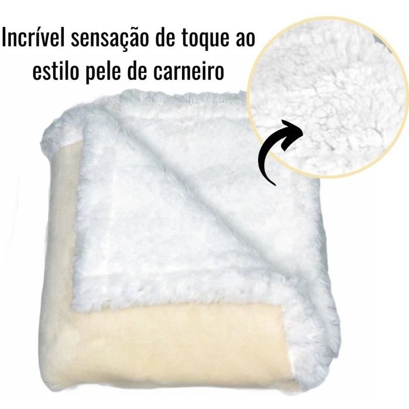 Manta para bebê Soft Sherpa Dupla Face