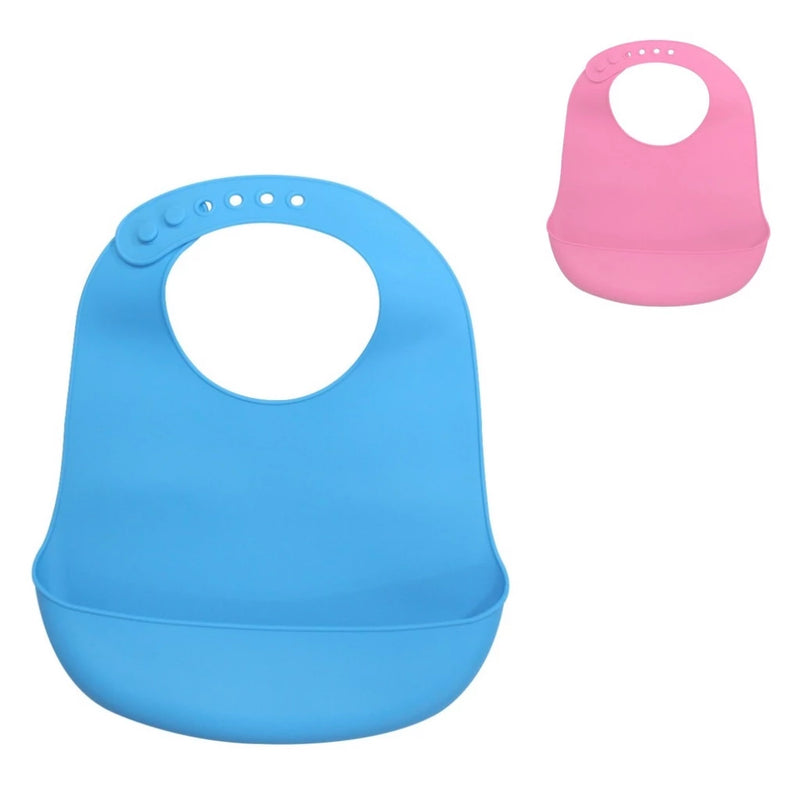 Babador Impermeavel De Silicone Ajustavel Com Bolso Pega Migalhas Western
