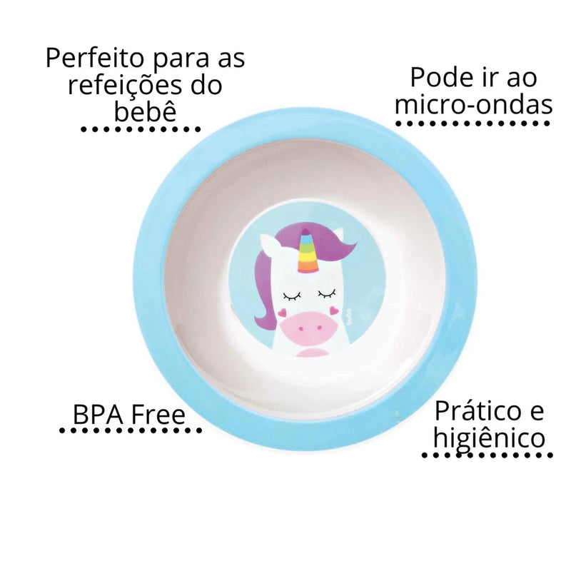 Pratinho Fundo Para Bebe Infantil Estampado Animal Leao Unicorinio Buba