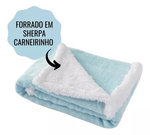 Manta para bebê Soft Sherpa Dupla Face