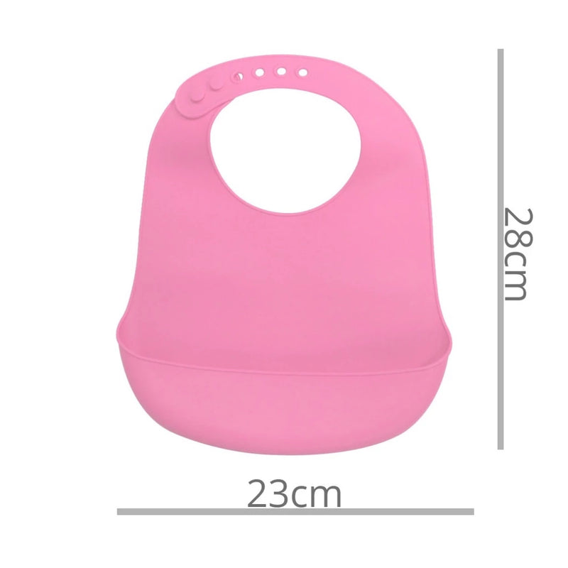 Babador Impermeavel De Silicone Ajustavel Com Bolso Pega Migalhas Western