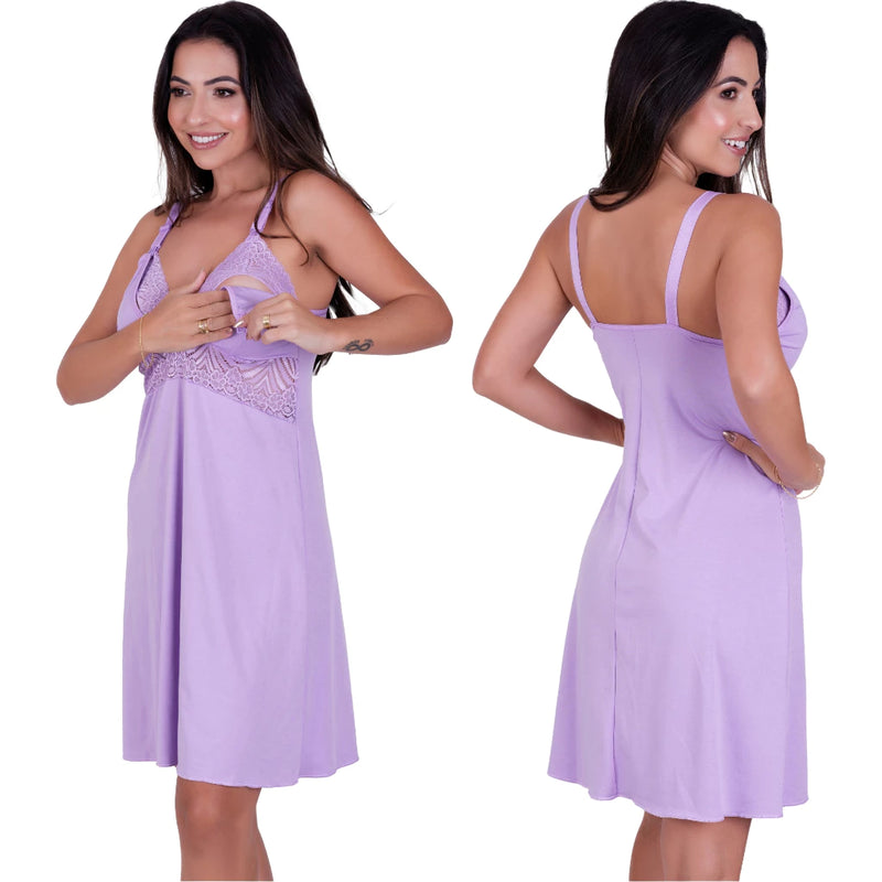 Camisola para Amamentação - Abre Fácil e Confortável