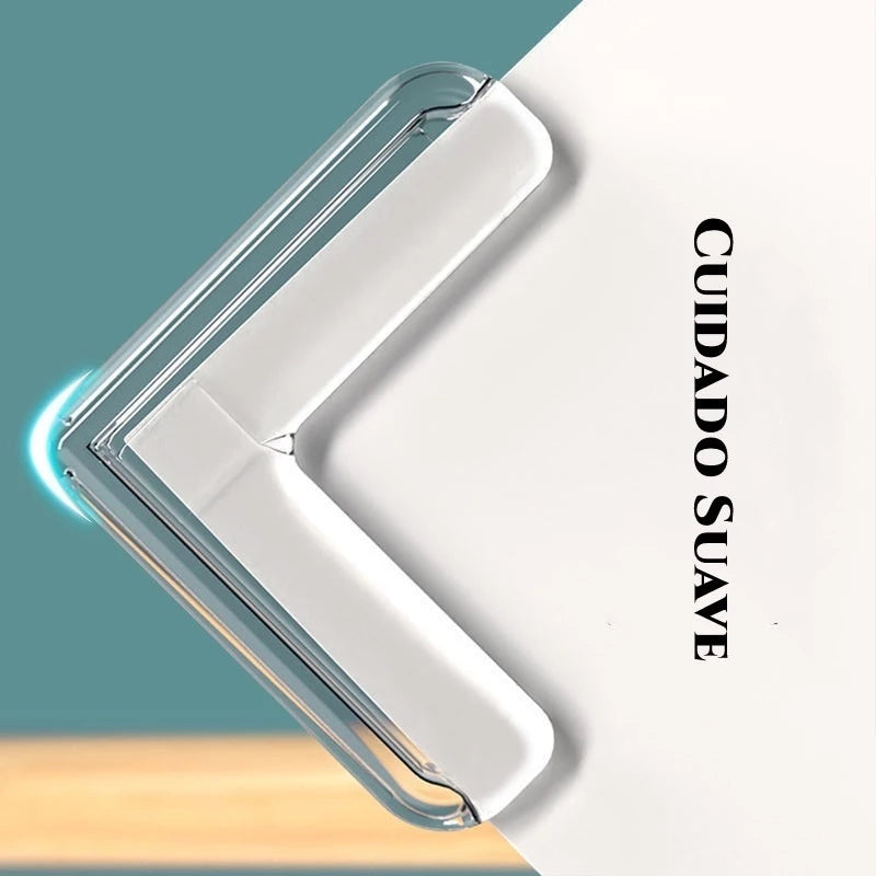 Kit 4 Protetor De Quina Silicone Mesa Segurança Para Crianças E Bebes Proteção
