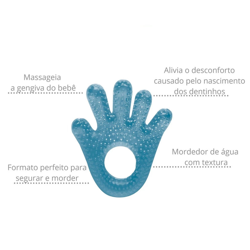 MORDEDOR BEBE MAOZINHA AGUA GELADO ALIVIO GENGIVA BUBA
